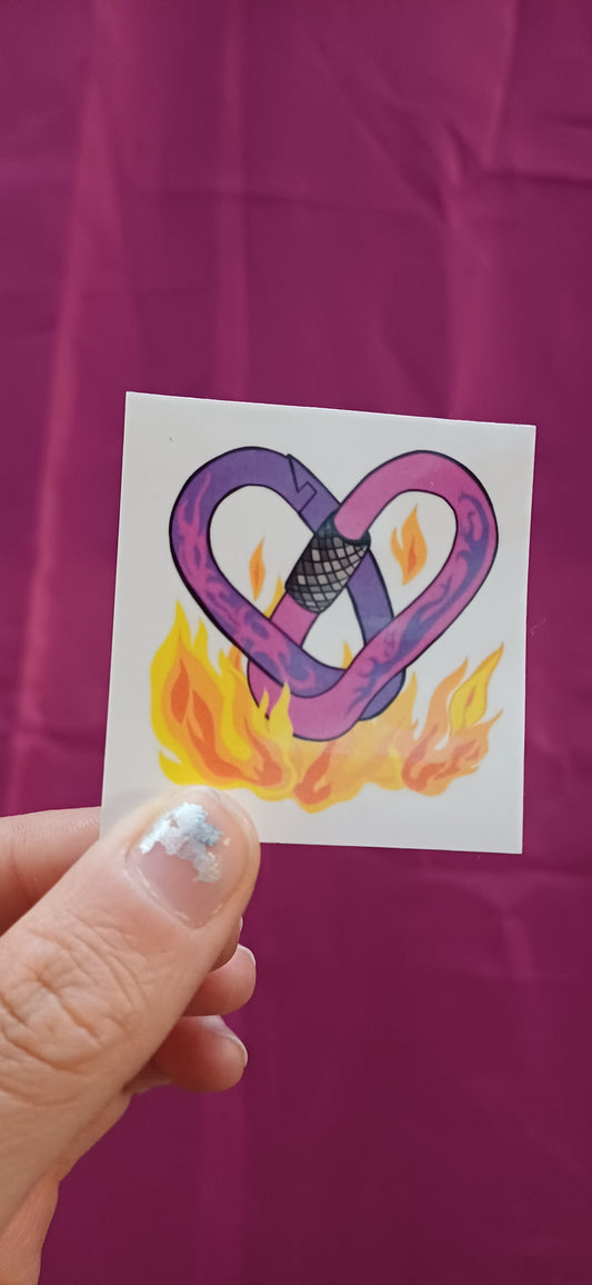 Love carabiners Temporary Tattoo