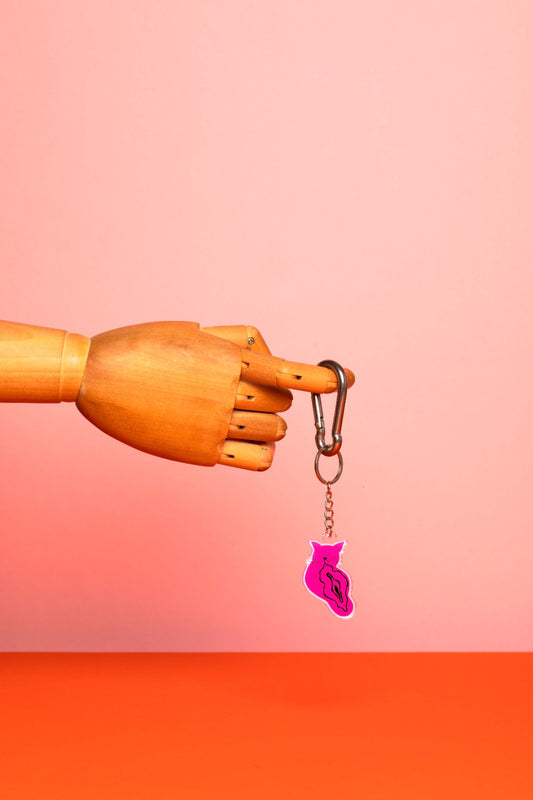 Pussycat Keychain with carabiner