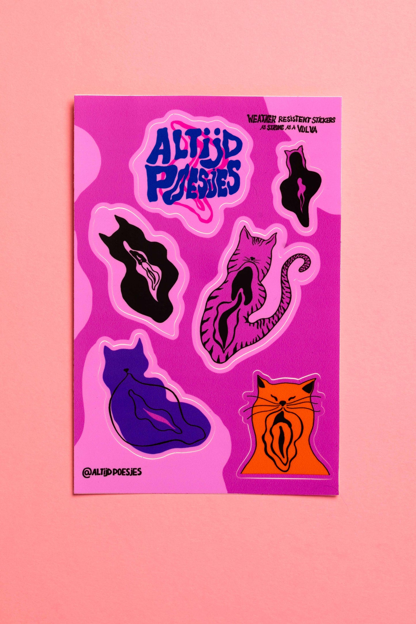 Pussycat sticker sheet