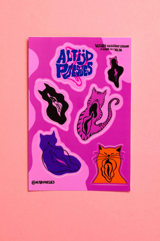 Pussycat sticker sheet