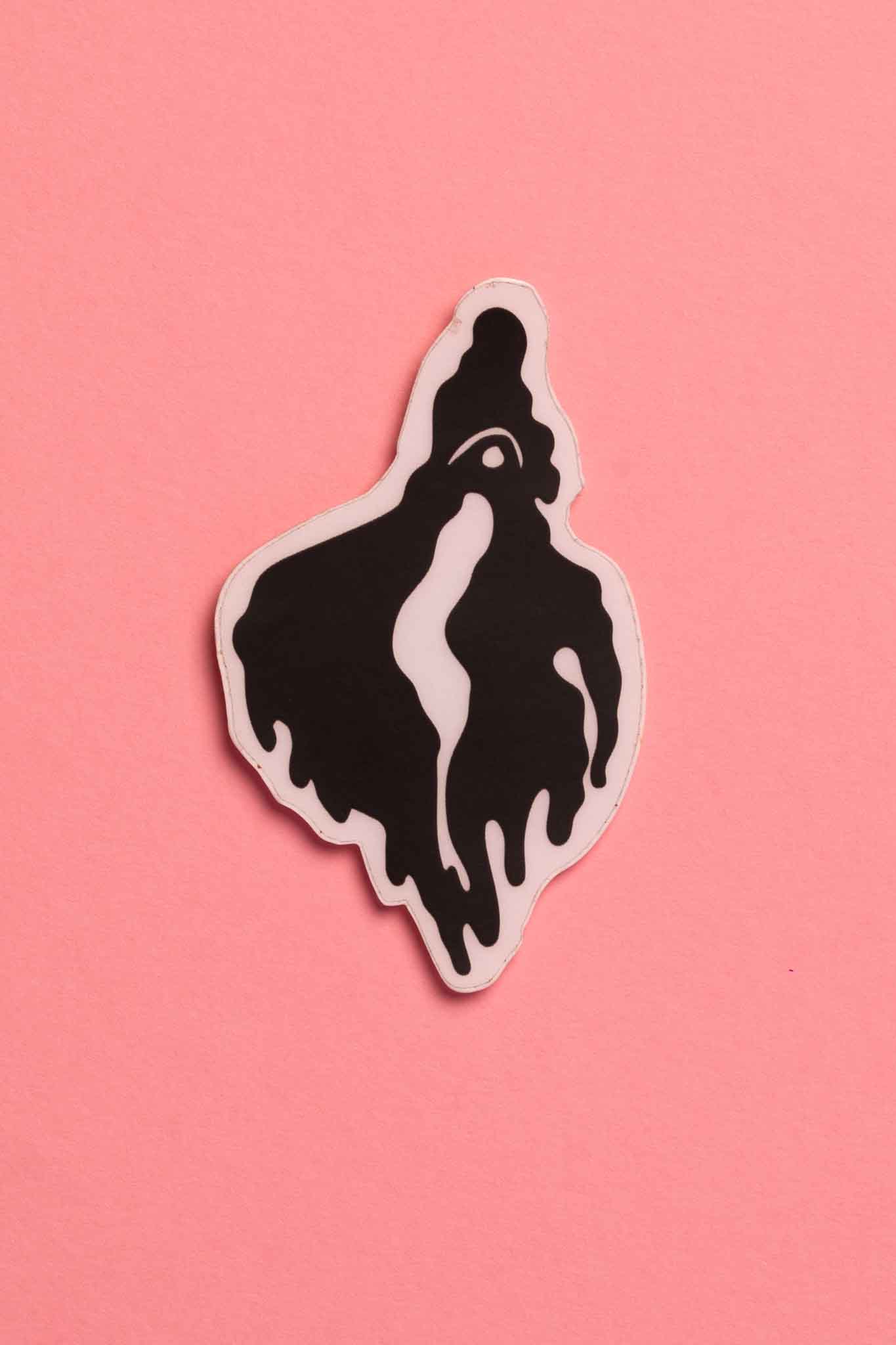 Ghost pussy sticker