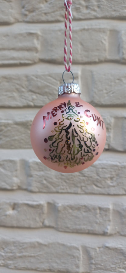 Cunt xmas tree bauble