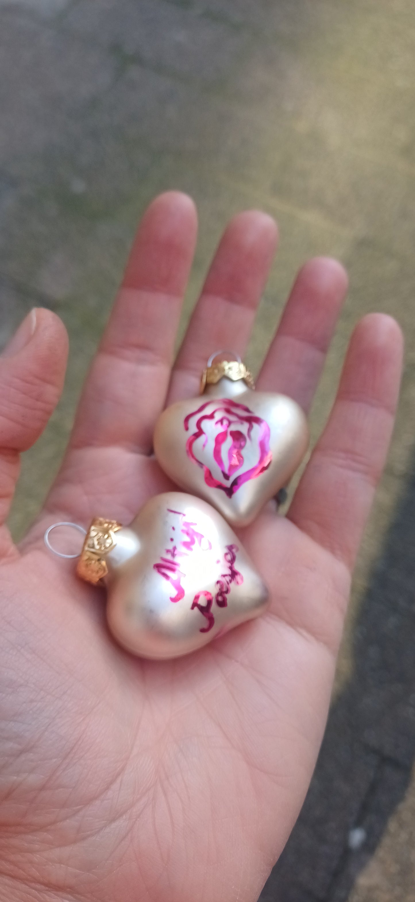 Heart xmas bauble