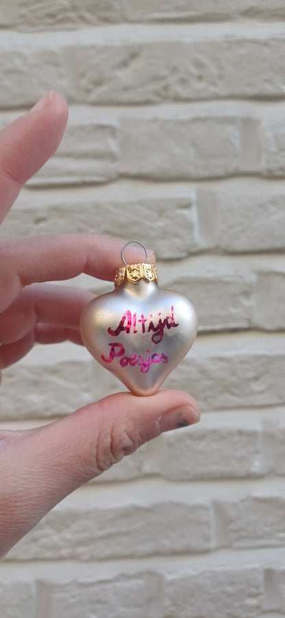 Heart xmas bauble