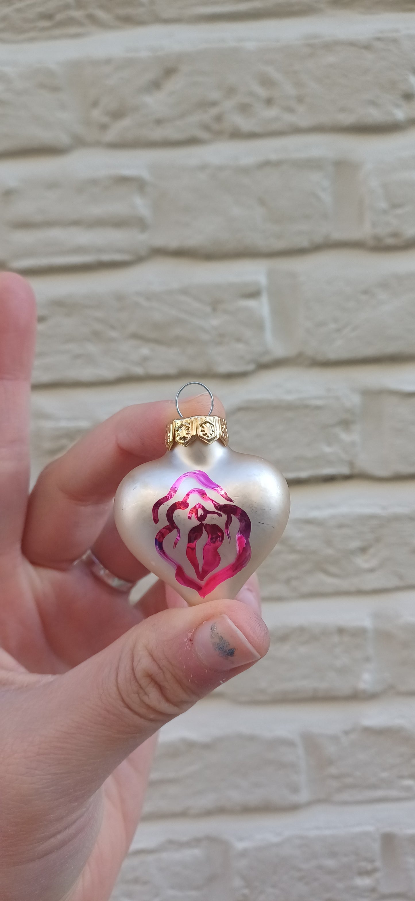 Heart xmas bauble