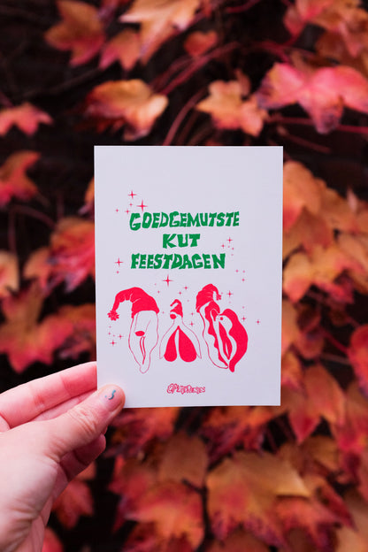 Goedgemutste Kut Feestdagen xmas card