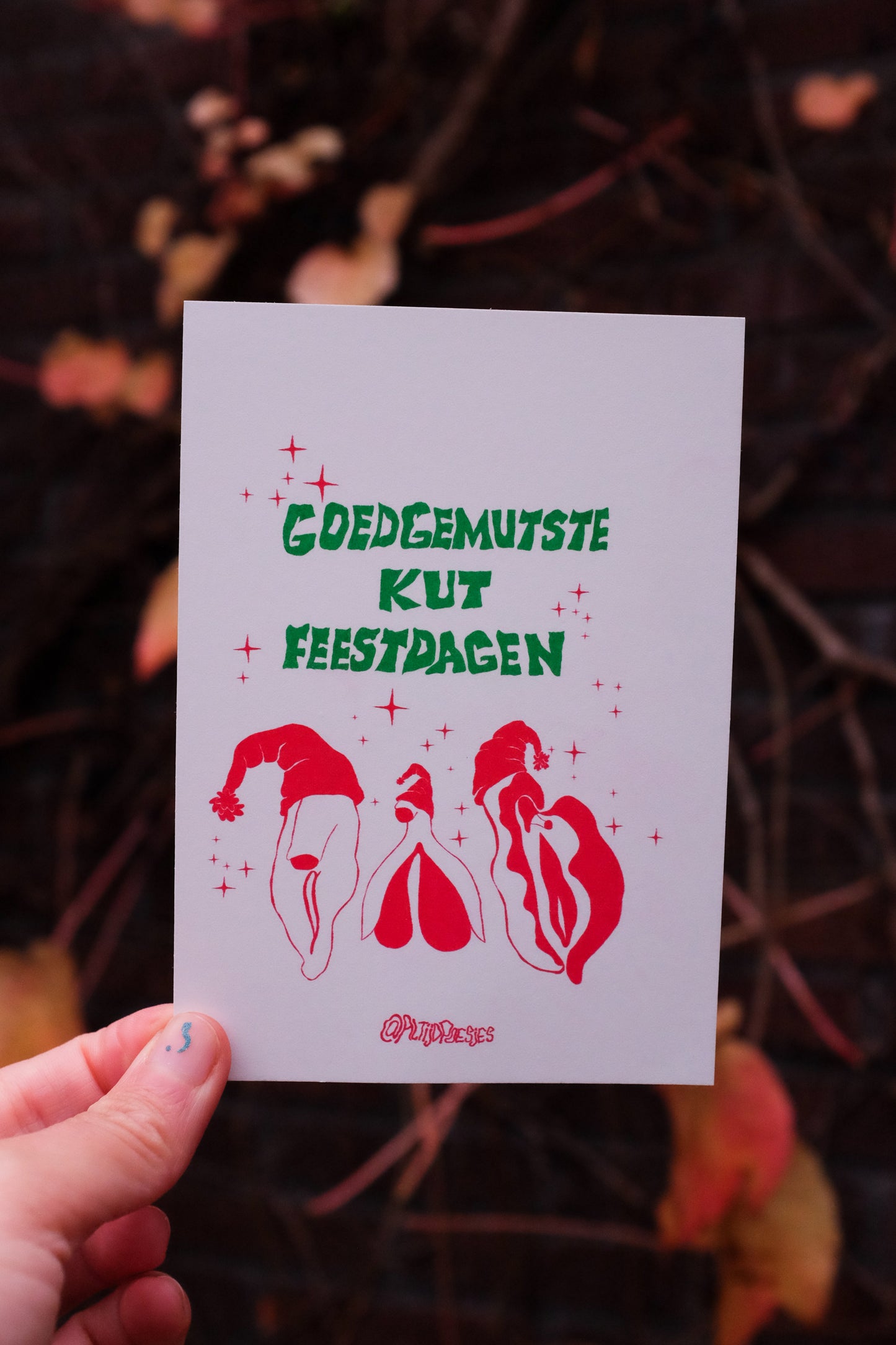 Goedgemutste Kut Feestdagen xmas card