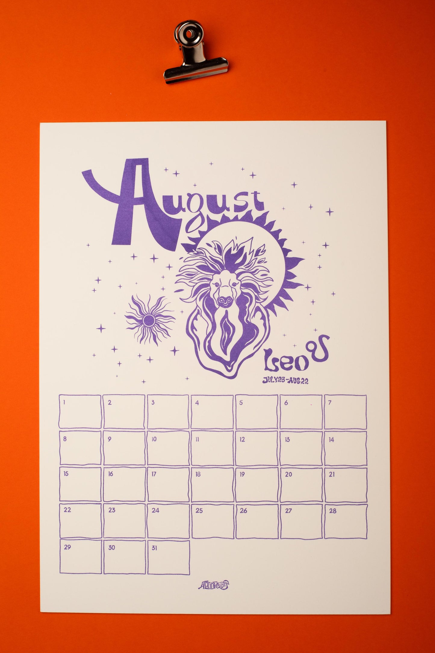 The VULVASTIC Bday calendar