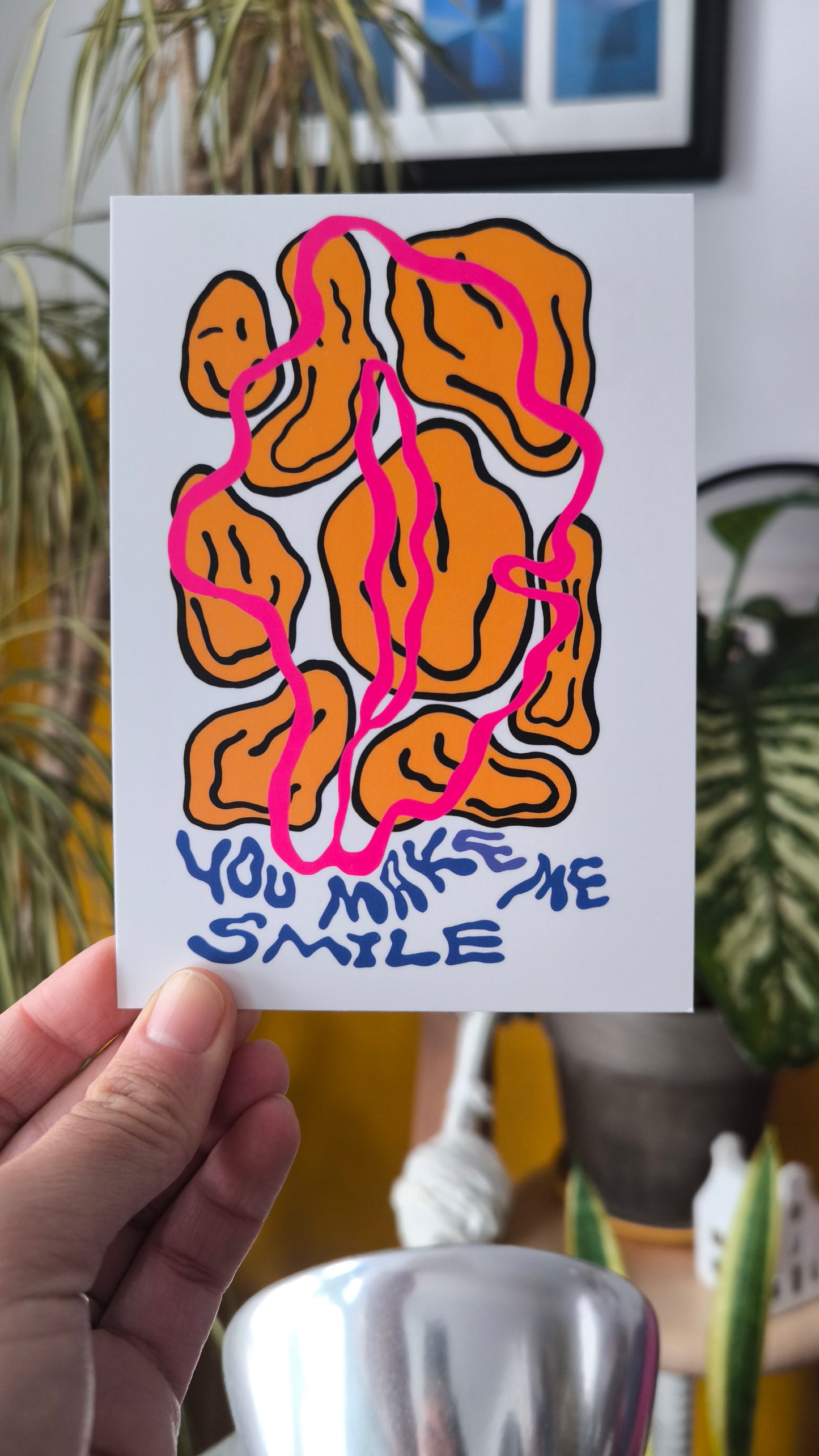 You make me smile - art card