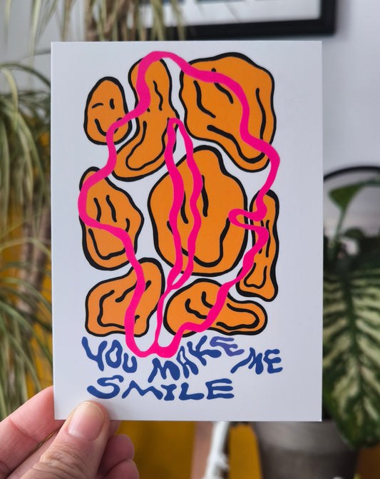 You make me Smile - Art card