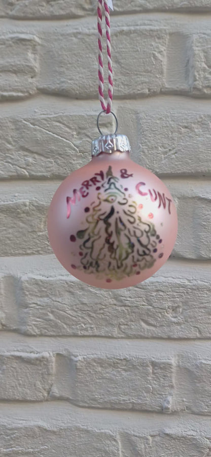 Cunt xmas tree bauble